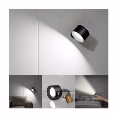 Koopala LED Wall Mounted Reading Lights, Wall Sconces with 3 Color Temperatures & 3 Brightness Levels Rechargeable Battery Magnetic Ball 360?Rotation Touch Control, Lamps for Kids Study Bedside Closet