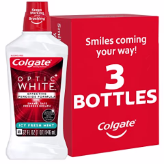 Colgate Optic White Whitening Mouthwash (3-Pack)