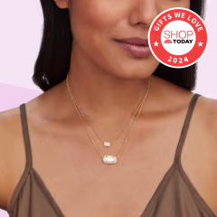 Kendra Scott Elisa Gold Gift Set in Ivory Mother-of-Pearl