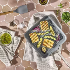 Figmint 12" Aluminum Ceramic Grill Pan