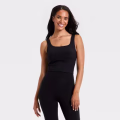 All in Motion Women's Super Flex Square Neck Ultra Cropped Tank Top