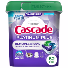 Cascade Platinum Plus Dishwasher Pods