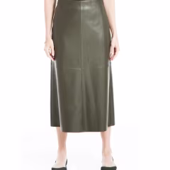 Max Studio Faux Leather A-Line Skirt