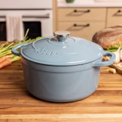 Lodge 5.5 Quart Ocean Enamel Cast Iron Dutch Oven