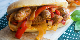 Giada De Laurentiis' Italian Sausage, Peppers And Onions Sandwich