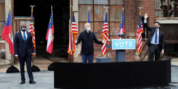 Image: U.S. President-elect Joe Biden campaigns on behalf of Democratic U.S. senate candidates Ossoff and Warnock in Atlanta, Georgia