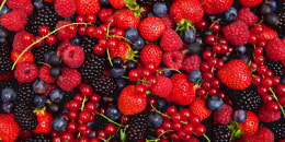 fresh berry mix rich in vitamins
