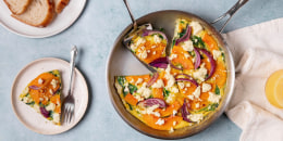 Squash and Garlic-Herb Cheese Frittata