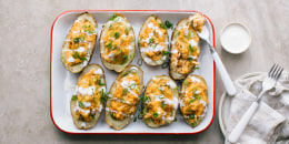 Twice-Baked Loaded Buffalo Potatoes