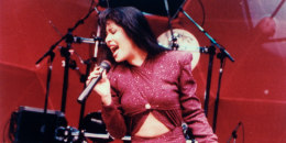 Image: Selena stage singing performing