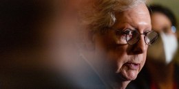 Senate Minority Leader Mitch McConnell speaks during a news conference at the U.S. Capitol in Washington, D.C., U.S., on Tuesday, March 29.