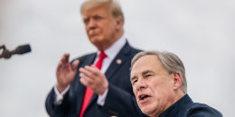 Former President Trump Joins TX Gov. Abbott At Unfinished Border Wall