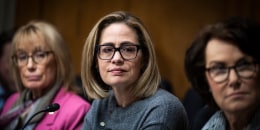 Sens. Kyrsten Sinema, I-Ariz., in Dirksen Building on March 15, 2023.