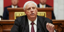 West Virginia Gov. Jim Justicel in Charleston, W.Va., on Jan. 11, 2023.