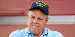 Senator Jon Tester, D-Montana, seen on his farm in Big Sandy on August, 1, 2023. Tester, 66, is running for a fourth term, a huge boost for Democrats trying to retain the Senate majority in 2024.