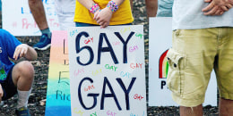 Naples Pride held a protest and march  in Naples on Friday, March 31, 2023 against several anti-LGBTQ Florida House bills. The event started at Cambier Park. More than 150 people marched down 5th Avenue holding signs and chanting several slogans during the dinner rush.Protest071
