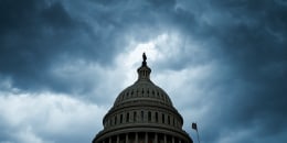 Storm clouds roll over the Capitol on July 25, 2022.