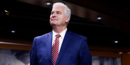 Tom Emmer during a press conference at the U.S. Capitol.