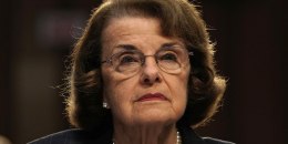 Sen. Dianne Feinstein, D-Calif., testifies during a hearing in 2018.