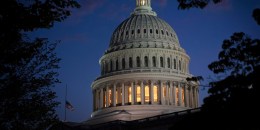 Night falls at the Capitol on Tuesday, Oct. 3, 2023.