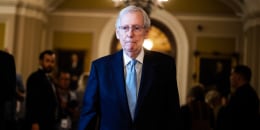 Senate Minority Leader Mitch McConnell, R-Ky.  in the U.S. Capitol on Oct. 4, 2023.