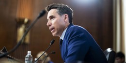 Sen. Josh Hawley speaks during a Senate committee hearing