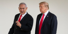 Benjamin Netanyahu and Donald Trump at the White House