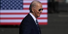 President Joe Biden arrives to speak at Tioga Marine Terminal on in Philadelphia on Oct. 13.