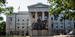 The North Carolina state capitol building in Raleigh, NC. on Sept. 22, 2020.