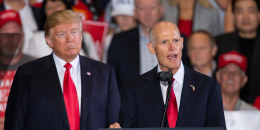 Rick Scott and Donald Trump In Pensacola, Florida