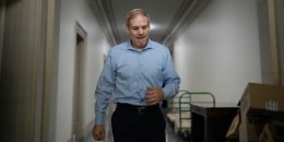 Rep. Jim Jordan, R-Ohio, leaves a House Republican conference meeting on Oct. 24, 2023.