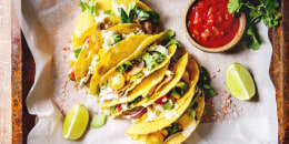 Vegetarian corn tacos