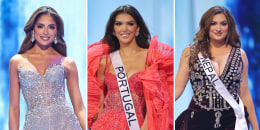 Miss Colombia, Miss Portugal y Miss Nepal en el certamen de Miss Universo 2023, 72ª edición.