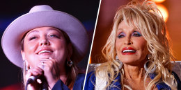 From left, Elle King and Dolly Parton.