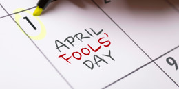 April Fools' Day on a calendar 