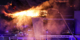 The burning Crocus City Hall concert hall