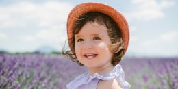 Happy toddler in France