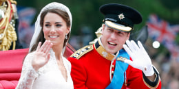Kate Middleton y el príncipe William el día de su boda.