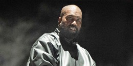 Rapper Kanye West performs