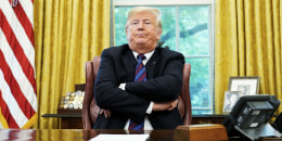 Donald Trump gestures as he speaks