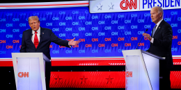 Joe Biden and Donald Trump .