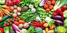 Assortment of fresh vegetables.