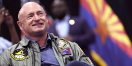 Former mark kelly flight jacket smile happy