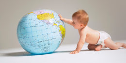 Baby Examining Inflatable Globe