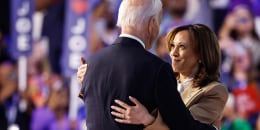 Image: 2024 Democratic National Convention: Day 1 joe biden kamala harris politics political politician