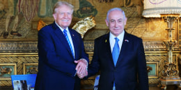 Donald Trump and Benjamin  Netanyahu 