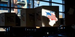 Polling station in Michigan.