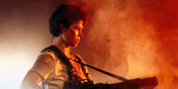 Sigourney Weaver as Ripley in a scene from "Aliens"