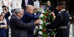 Donald Trump Attends Wreath Laying Ceremony At Arlington National Cemetery