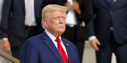 Donald Trump Attends Wreath Laying Ceremony At Arlington National Cemetery